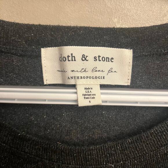 Cloth & Stone Anthropologie Black Short Sleeve Shirt Women's Small - Picture 7 of 15